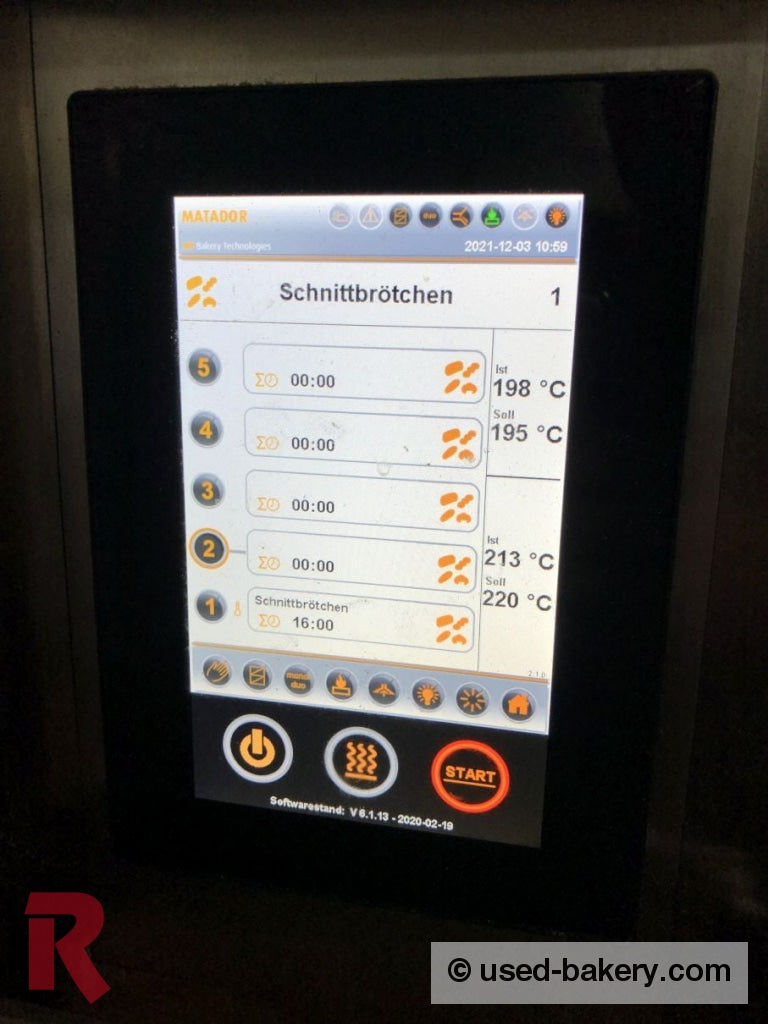 Deckoven W&P Matador MD 125 C 52 with NAVIGO touch control – Rennhak Used  Bakery Export