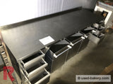 Bakeryworktable / -Bench About 250 Cm Incl. 3 Ingredient Flour Containers Workingbench